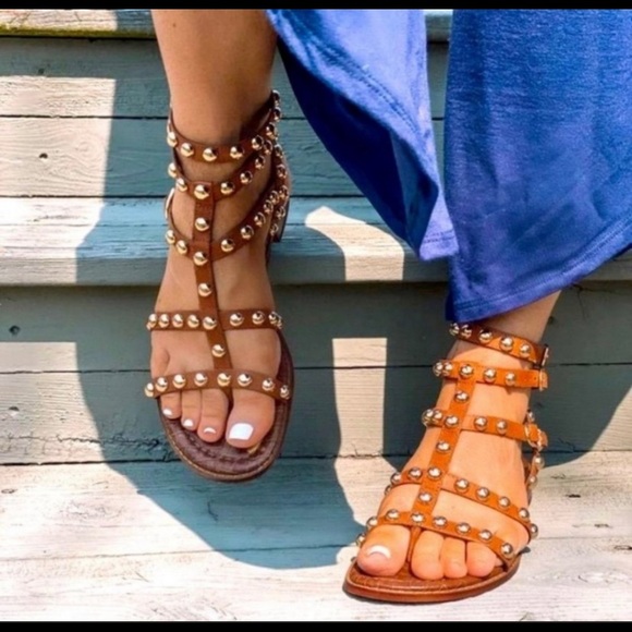 Sam Edelman Shoes - Sam Edelman Evan Gladiator Silver Studded Sandals